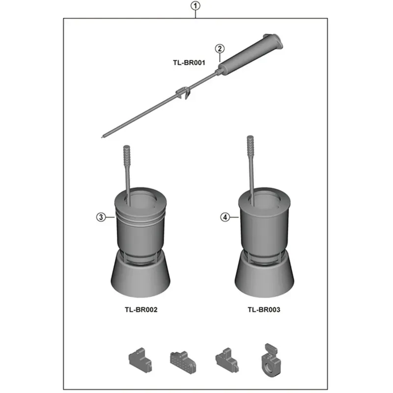 Shimano TOOL Disc Brake Bleed Kit Clear one size-1
