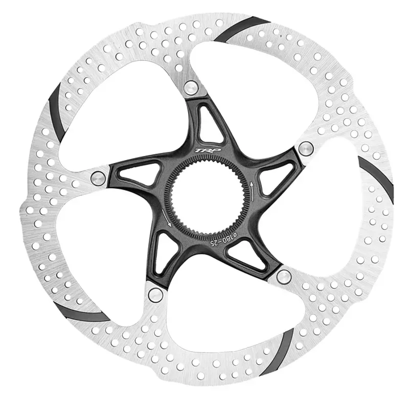 TRP TR-25 Center Lock 140mm Disc Brake Rotor in Black/Silver
