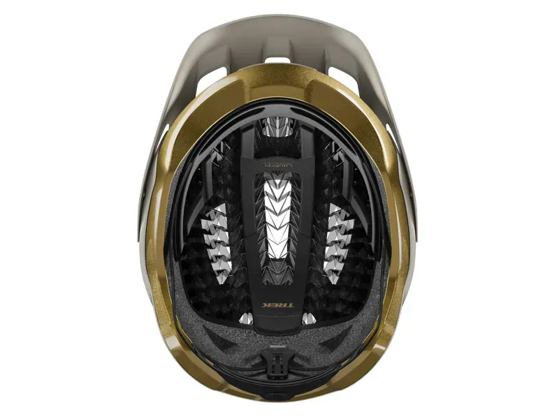 Trek Quantum WaveCel Mountain Bike Helmet In Era White/Old Style Gold/Matte-3