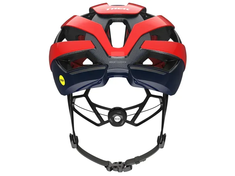 NI - Trek Velocis Mips Road Bike Helmet in Viper Red/Nautical Navy-2