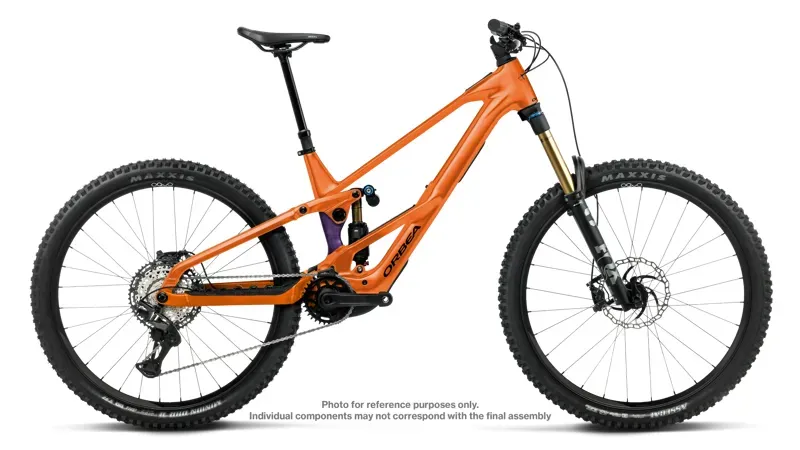 Orbea Wild LT H10 Electric Mountain Bike in Wild Orange/Royal Plum